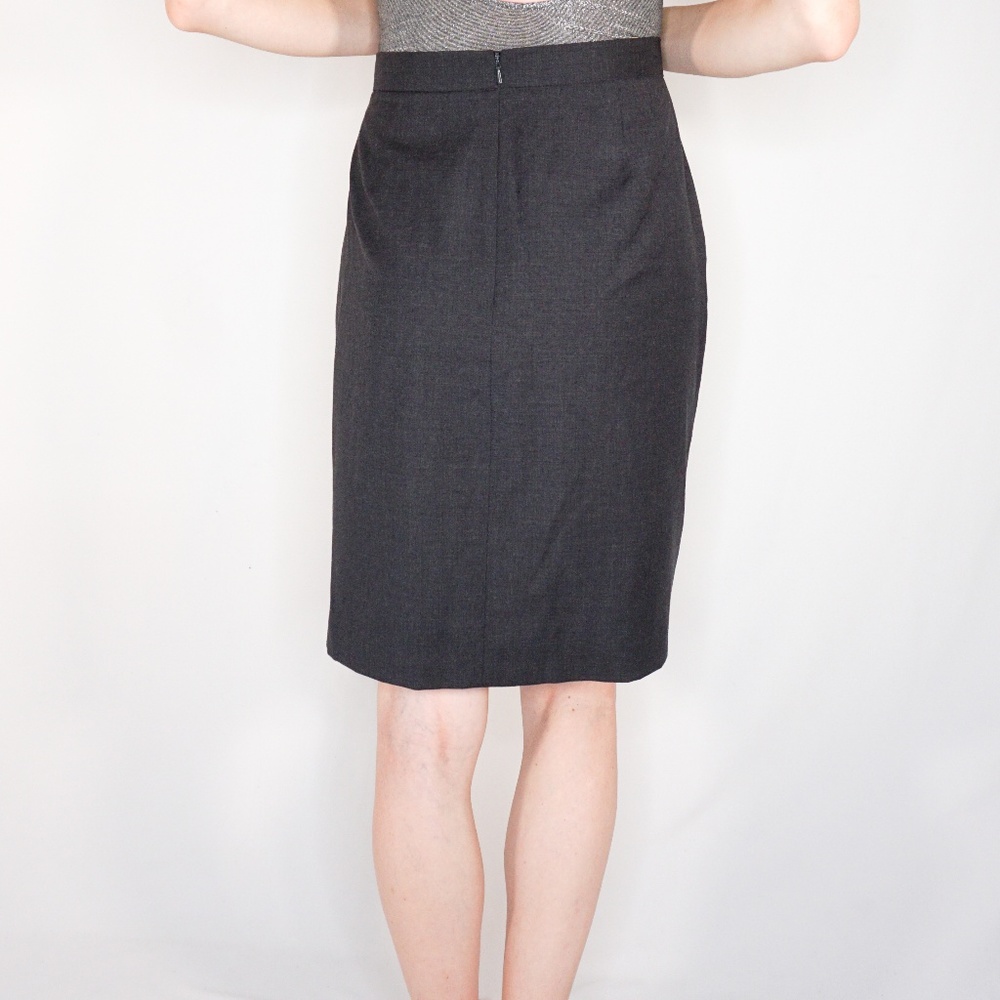 BROOKS BROTHERS Grey Pleated Fringe Mini Skirt NWT - Picture 3 of 7